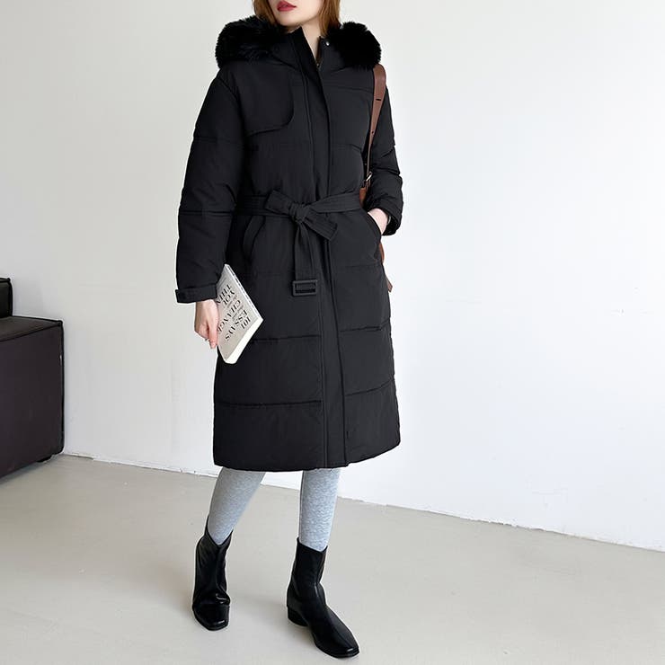 ファー付き中綿ロングコート ロングコート 中綿コート | COCOMOMO | 詳細画像17 