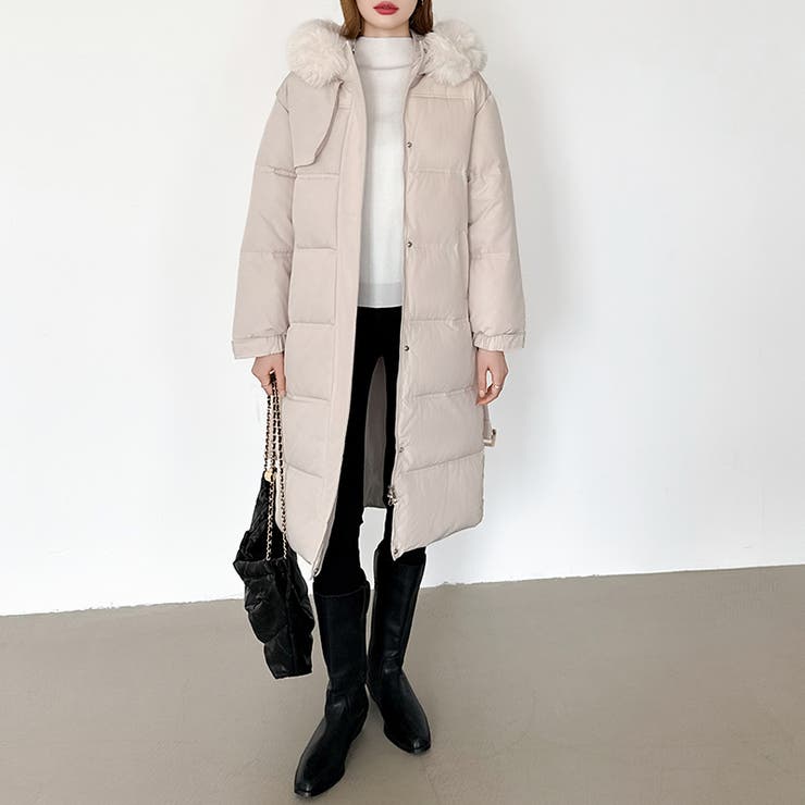 ファー付き中綿ロングコート ロングコート 中綿コート | COCOMOMO | 詳細画像18 