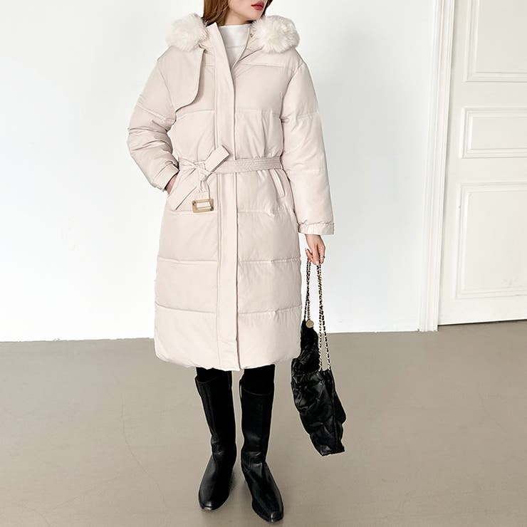 ファー付き中綿ロングコート ロングコート 中綿コート | COCOMOMO | 詳細画像22 