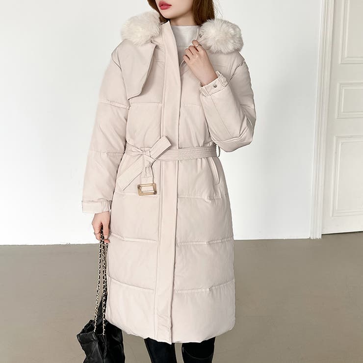 ファー付き中綿ロングコート ロングコート 中綿コート | COCOMOMO | 詳細画像23 