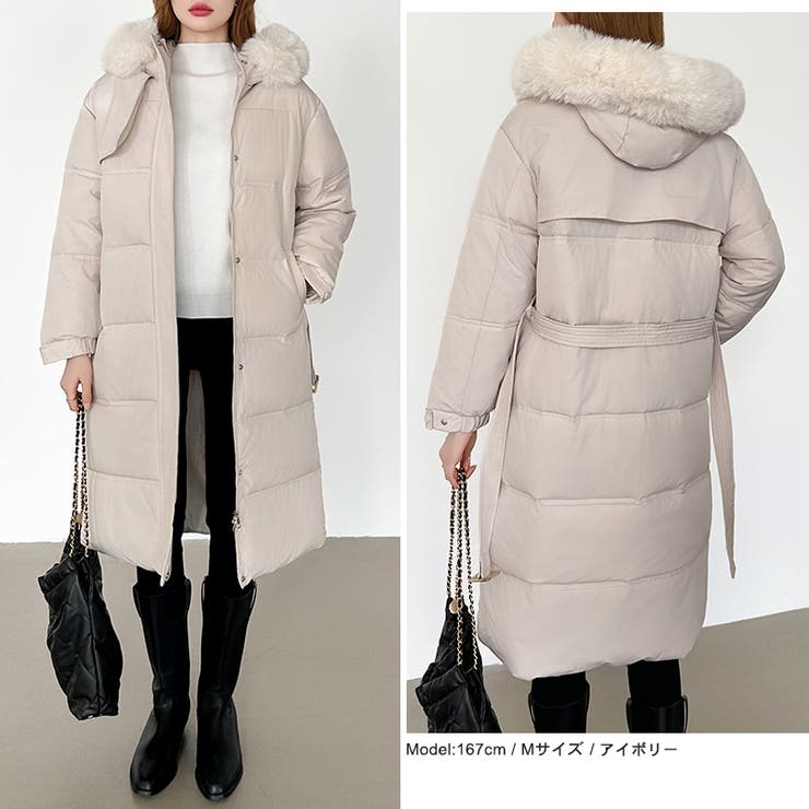 ファー付き中綿ロングコート ロングコート 中綿コート | COCOMOMO | 詳細画像24 