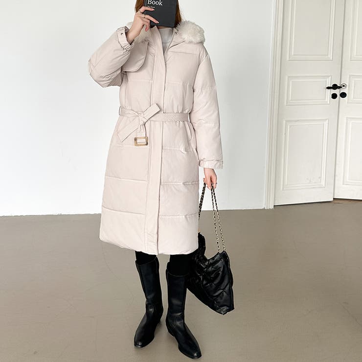 ファー付き中綿ロングコート ロングコート 中綿コート | COCOMOMO | 詳細画像25 