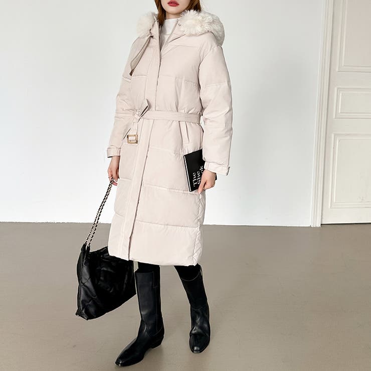 ファー付き中綿ロングコート ロングコート 中綿コート | COCOMOMO | 詳細画像26 