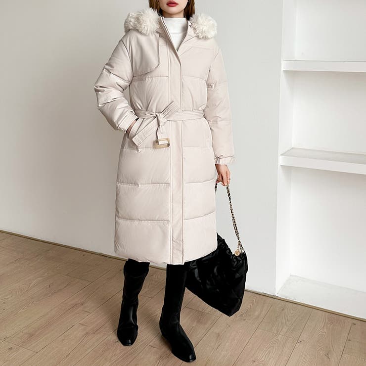 ファー付き中綿ロングコート ロングコート 中綿コート | COCOMOMO | 詳細画像27 