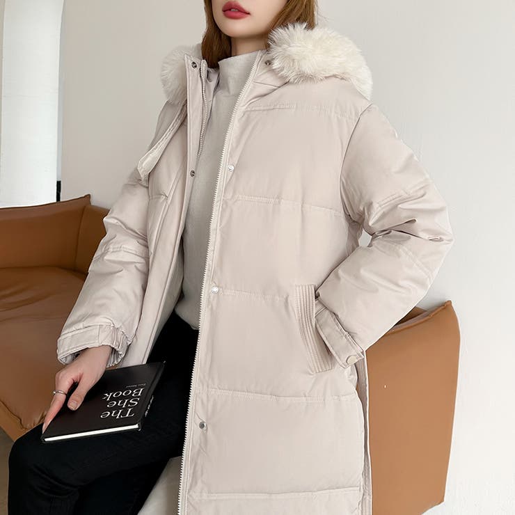 ファー付き中綿ロングコート ロングコート 中綿コート | COCOMOMO | 詳細画像29 