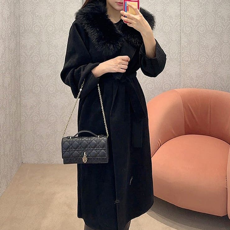 ファー付きコート ロングコート ファーコート | COCOMOMO | 詳細画像11 