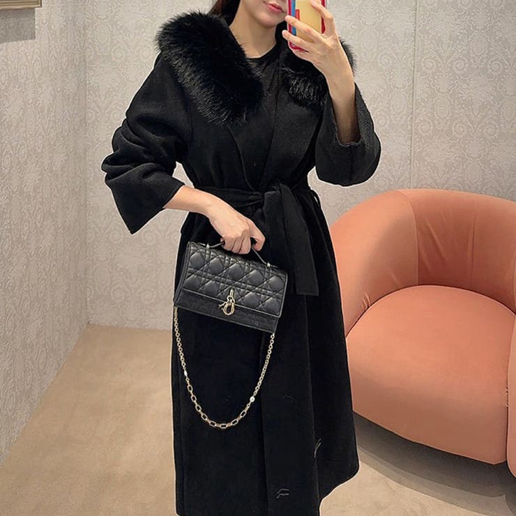 ファー付きコート ロングコート ファーコート | COCOMOMO | 詳細画像9 