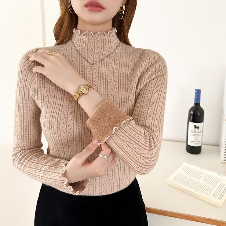 あったか裏シャギー 裏起毛 ハイネックニット | COCOMOMO | 詳細画像11 