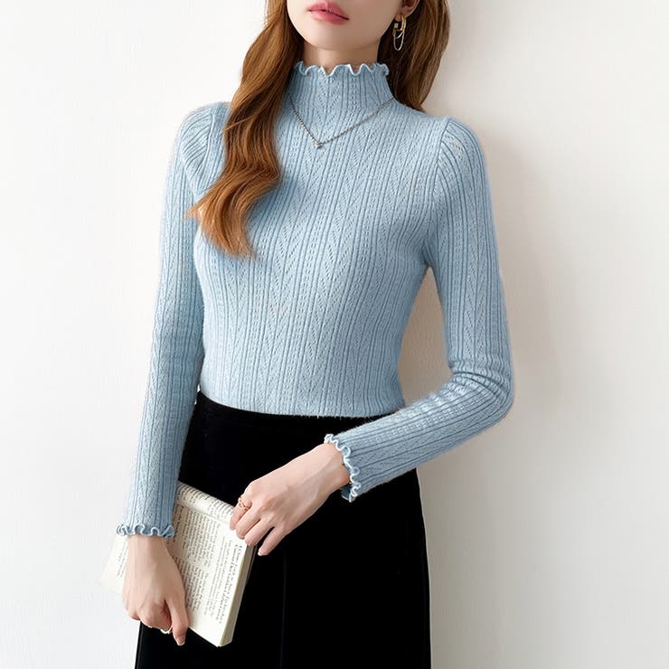 あったか裏シャギー 裏起毛 ハイネックニット | COCOMOMO | 詳細画像13 