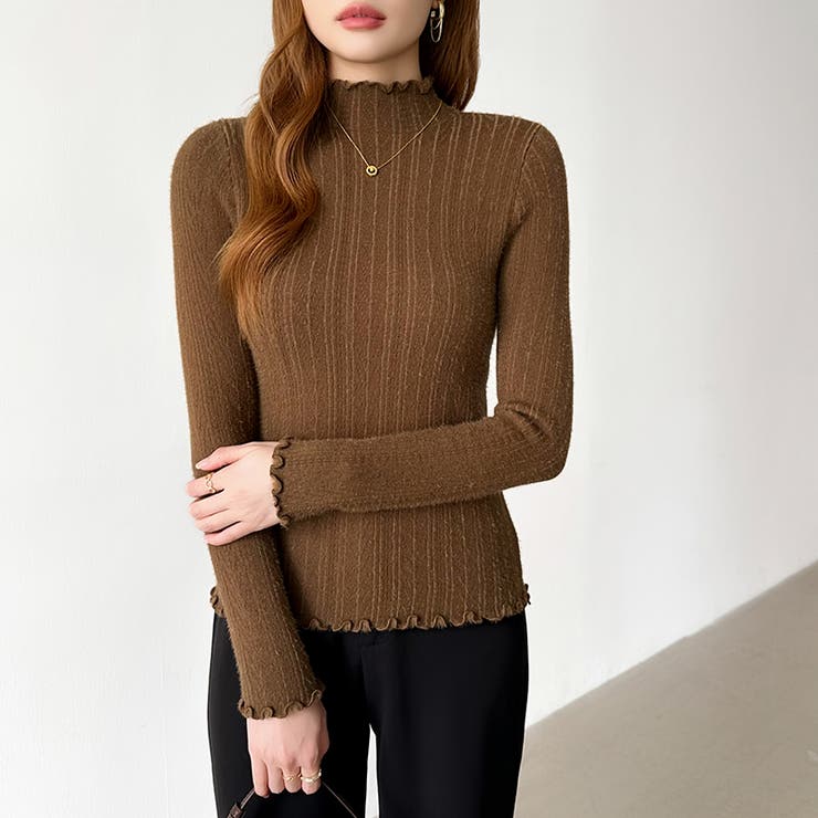 あったか裏シャギー 裏起毛 ハイネックニット | COCOMOMO | 詳細画像14 