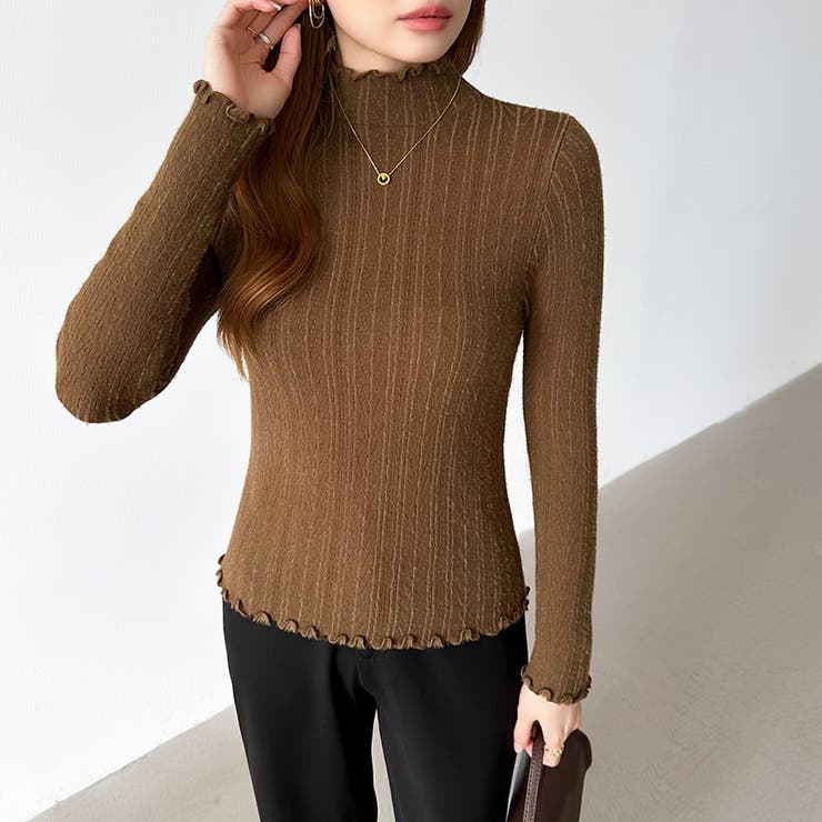 あったか裏シャギー 裏起毛 ハイネックニット | COCOMOMO | 詳細画像15 