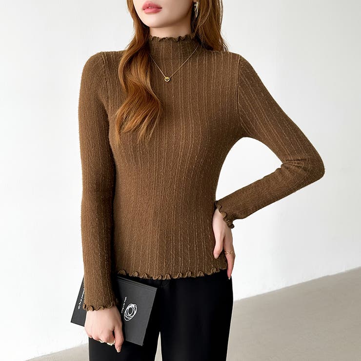 あったか裏シャギー 裏起毛 ハイネックニット | COCOMOMO | 詳細画像17 