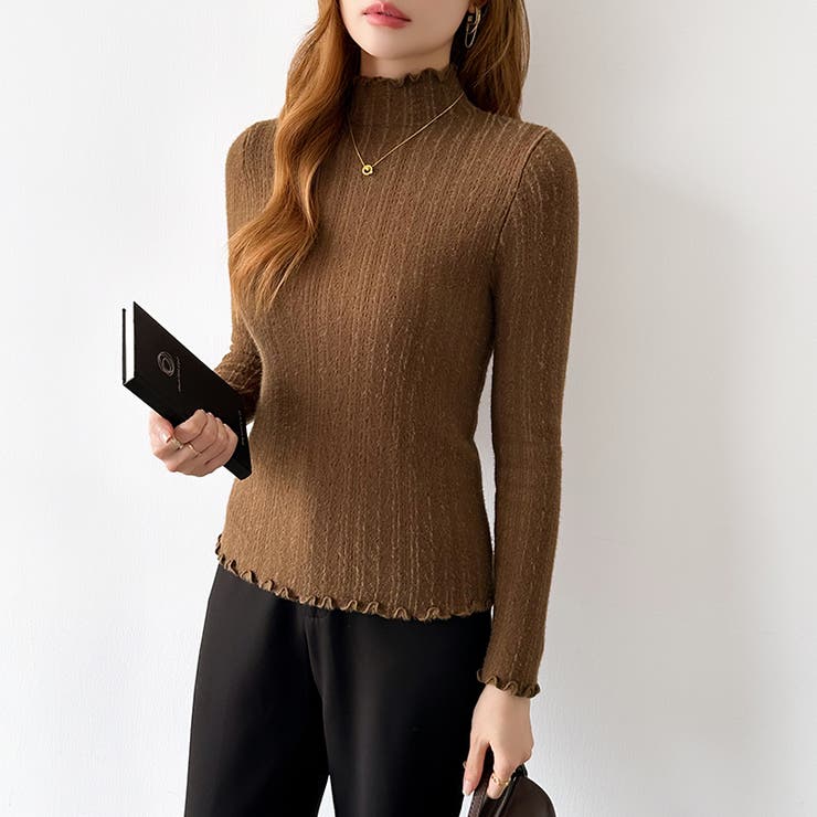 あったか裏シャギー 裏起毛 ハイネックニット | COCOMOMO | 詳細画像18 