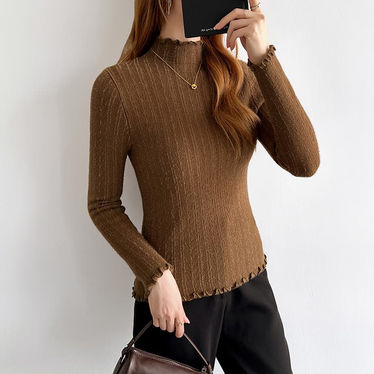 あったか裏シャギー 裏起毛 ハイネックニット | COCOMOMO | 詳細画像19 