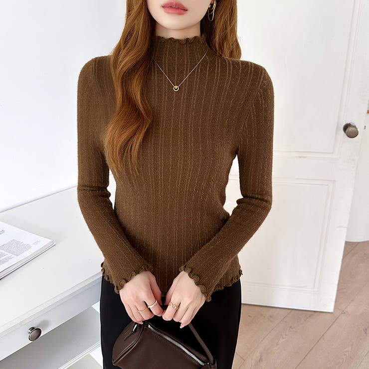 あったか裏シャギー 裏起毛 ハイネックニット | COCOMOMO | 詳細画像22 