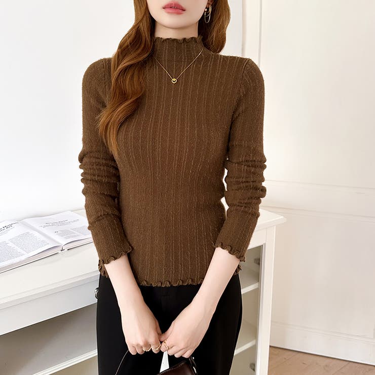 あったか裏シャギー 裏起毛 ハイネックニット | COCOMOMO | 詳細画像24 