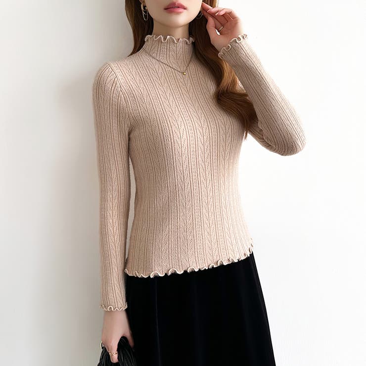 あったか裏シャギー 裏起毛 ハイネックニット | COCOMOMO | 詳細画像3 