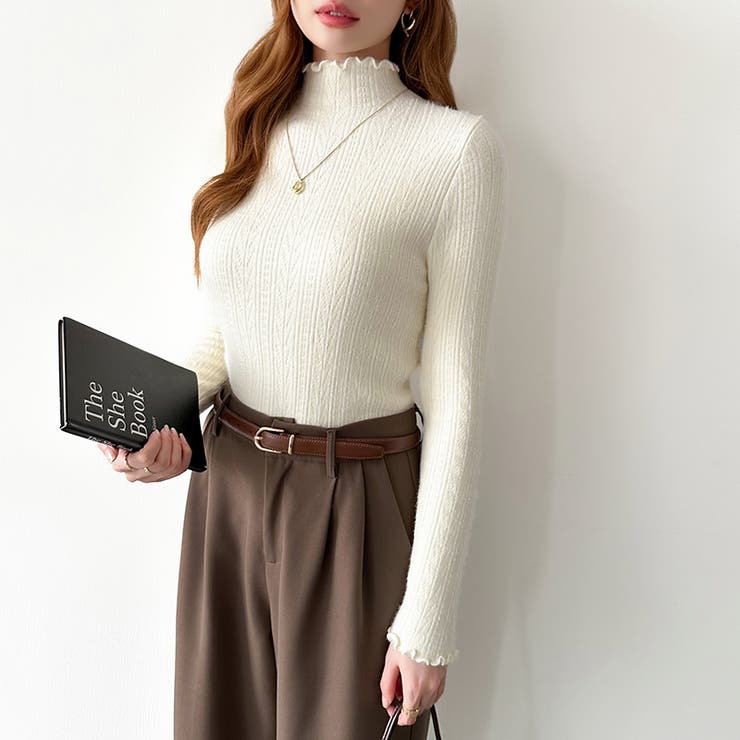 あったか裏シャギー 裏起毛 ハイネックニット | COCOMOMO | 詳細画像31 