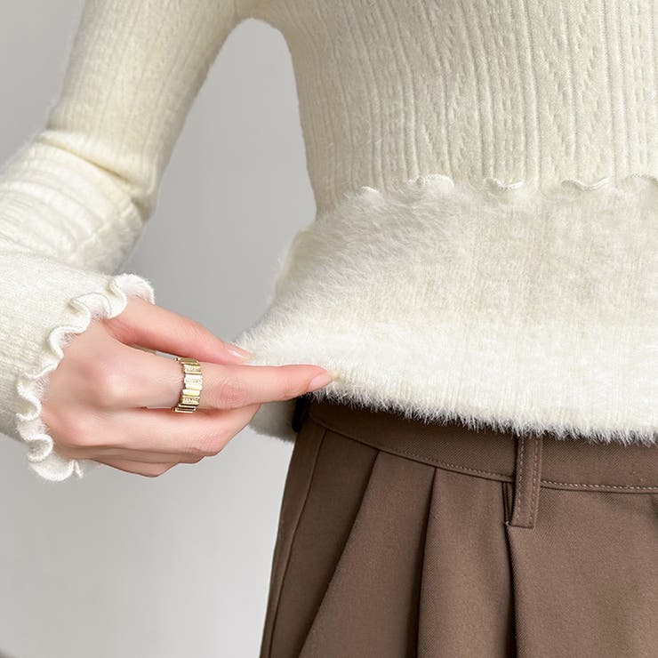 あったか裏シャギー 裏起毛 ハイネックニット | COCOMOMO | 詳細画像33 