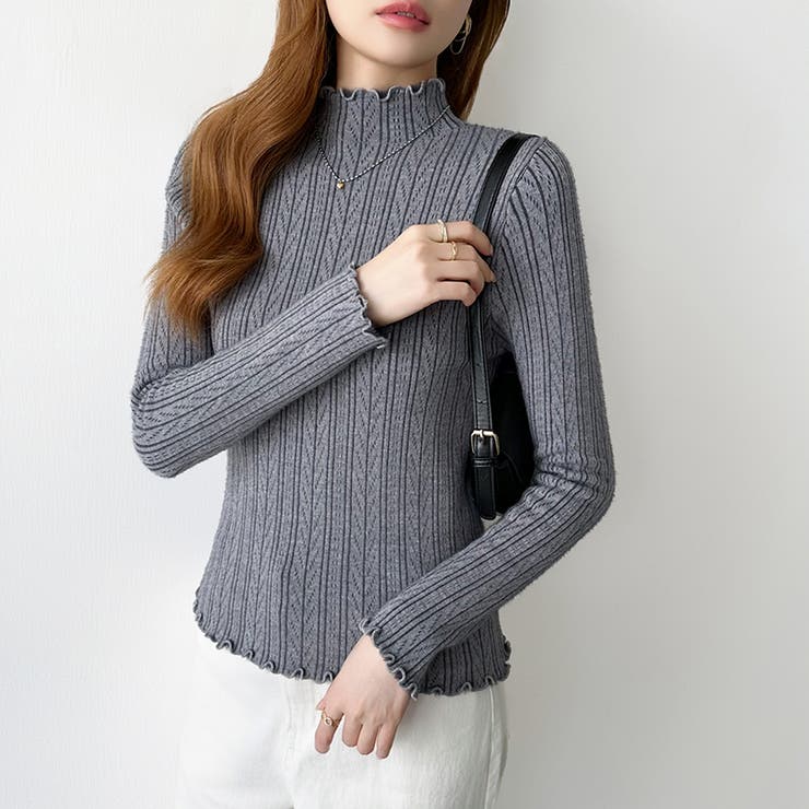 あったか裏シャギー 裏起毛 ハイネックニット | COCOMOMO | 詳細画像41 