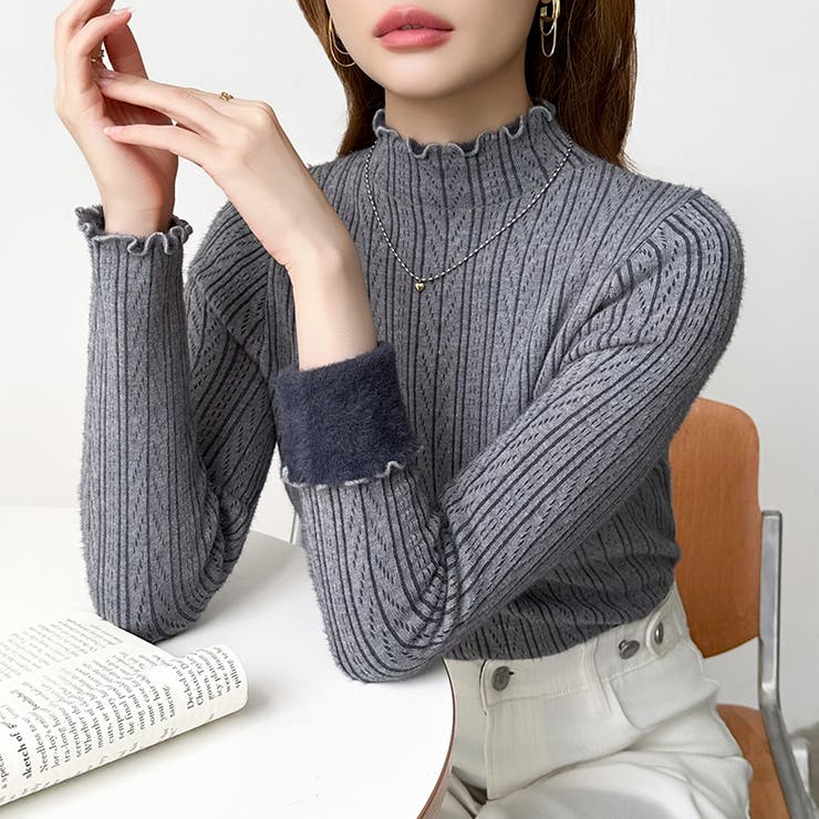 あったか裏シャギー 裏起毛 ハイネックニット | COCOMOMO | 詳細画像46 