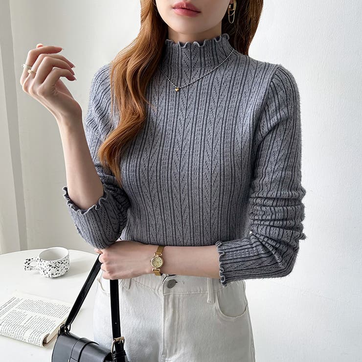 あったか裏シャギー 裏起毛 ハイネックニット | COCOMOMO | 詳細画像49 