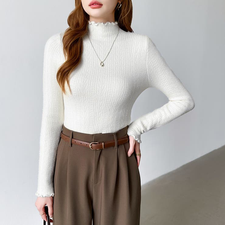 あったか裏シャギー 裏起毛 ハイネックニット | COCOMOMO | 詳細画像51 