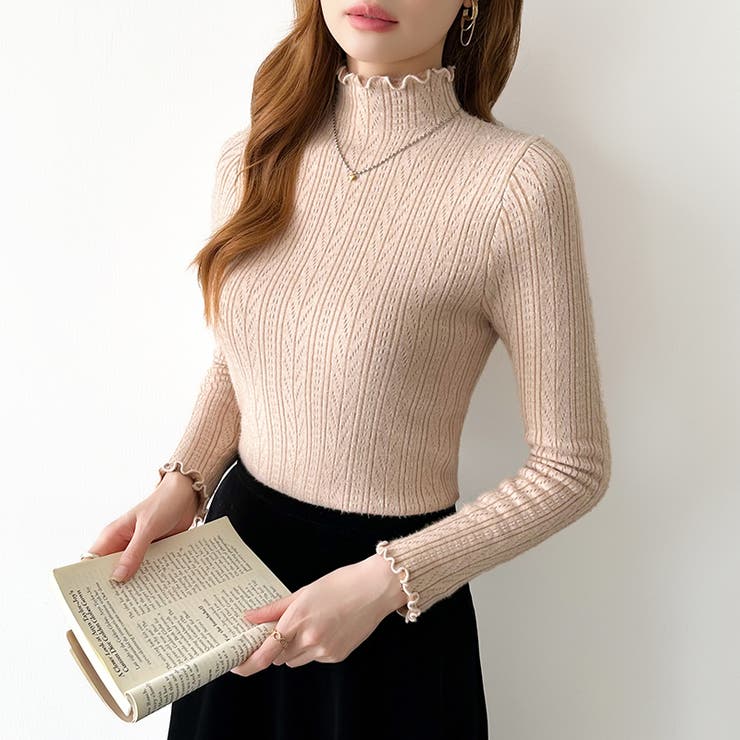 あったか裏シャギー 裏起毛 ハイネックニット | COCOMOMO | 詳細画像6 