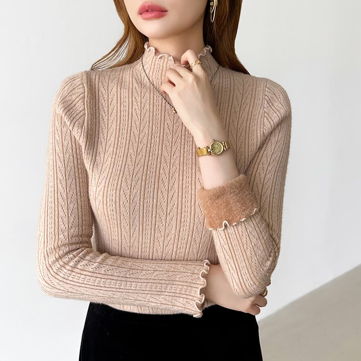 あったか裏シャギー 裏起毛 ハイネックニット | COCOMOMO | 詳細画像8 