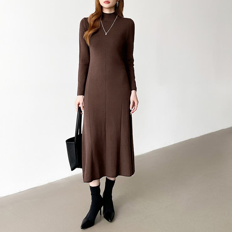 きれいめカジュアルワンピース ニットワンピース フレアワンピース | COCOMOMO | 詳細画像4 