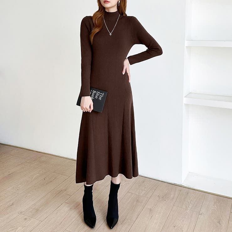 きれいめカジュアルワンピース ニットワンピース フレアワンピース | COCOMOMO | 詳細画像9 