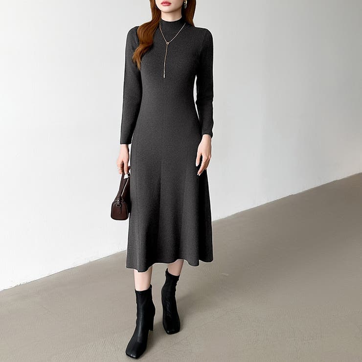 きれいめカジュアルワンピース ニットワンピース フレアワンピース | COCOMOMO | 詳細画像23 