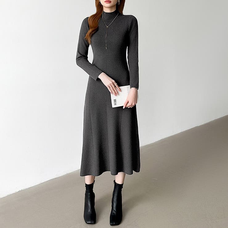 きれいめカジュアルワンピース ニットワンピース フレアワンピース | COCOMOMO | 詳細画像24 