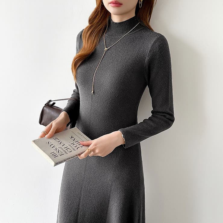 きれいめカジュアルワンピース ニットワンピース フレアワンピース | COCOMOMO | 詳細画像26 