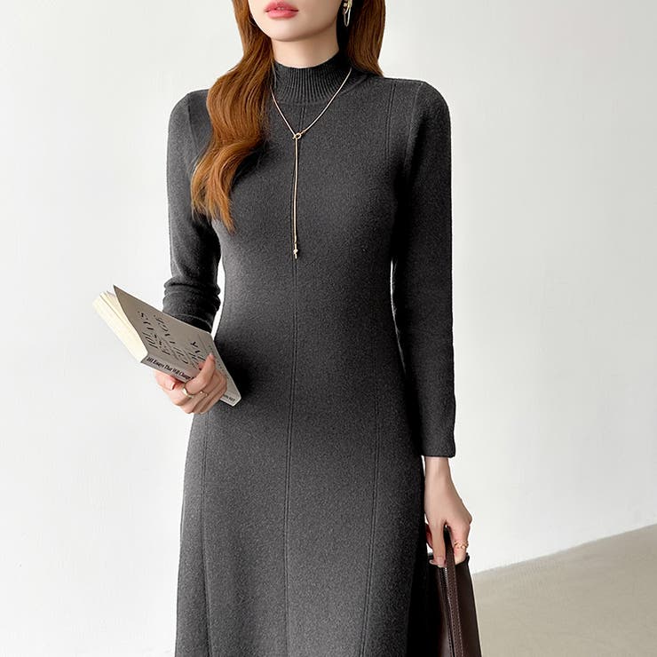 きれいめカジュアルワンピース ニットワンピース フレアワンピース | COCOMOMO | 詳細画像28 