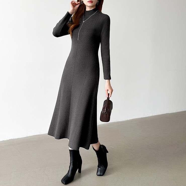 きれいめカジュアルワンピース ニットワンピース フレアワンピース | COCOMOMO | 詳細画像29 