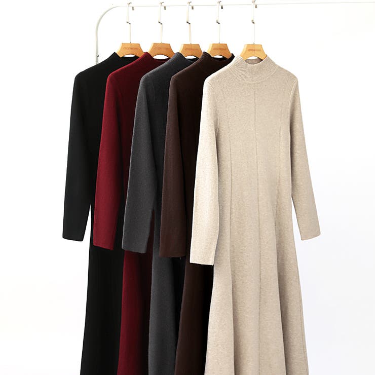 きれいめカジュアルワンピース ニットワンピース フレアワンピース | COCOMOMO | 詳細画像52 