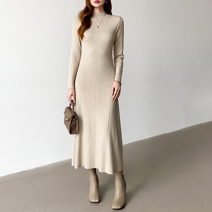 きれいめカジュアルワンピース ニットワンピース フレアワンピース | COCOMOMO | 詳細画像13 