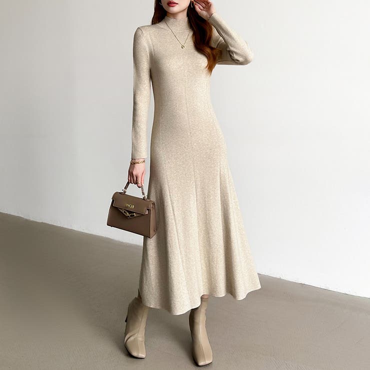 きれいめカジュアルワンピース ニットワンピース フレアワンピース | COCOMOMO | 詳細画像14 