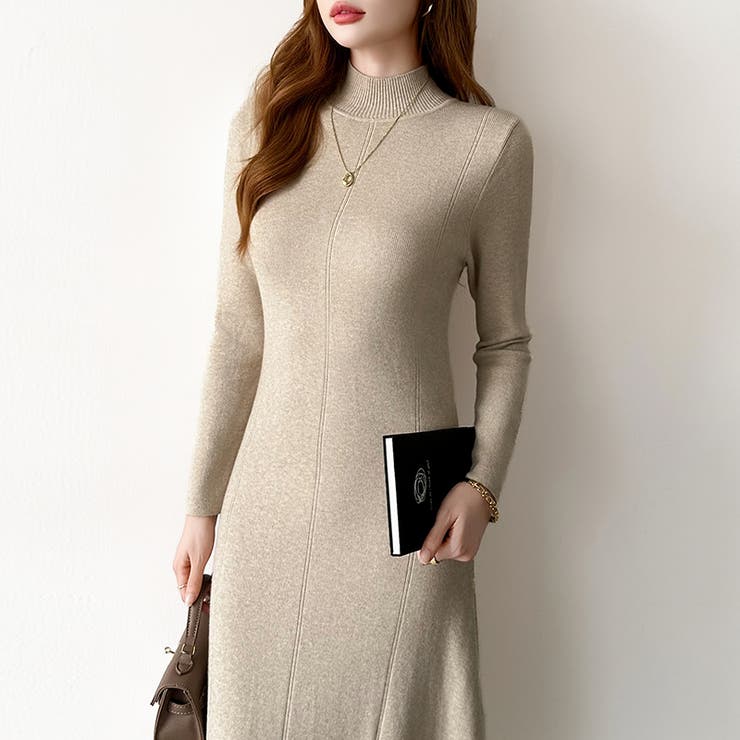 きれいめカジュアルワンピース ニットワンピース フレアワンピース | COCOMOMO | 詳細画像17 