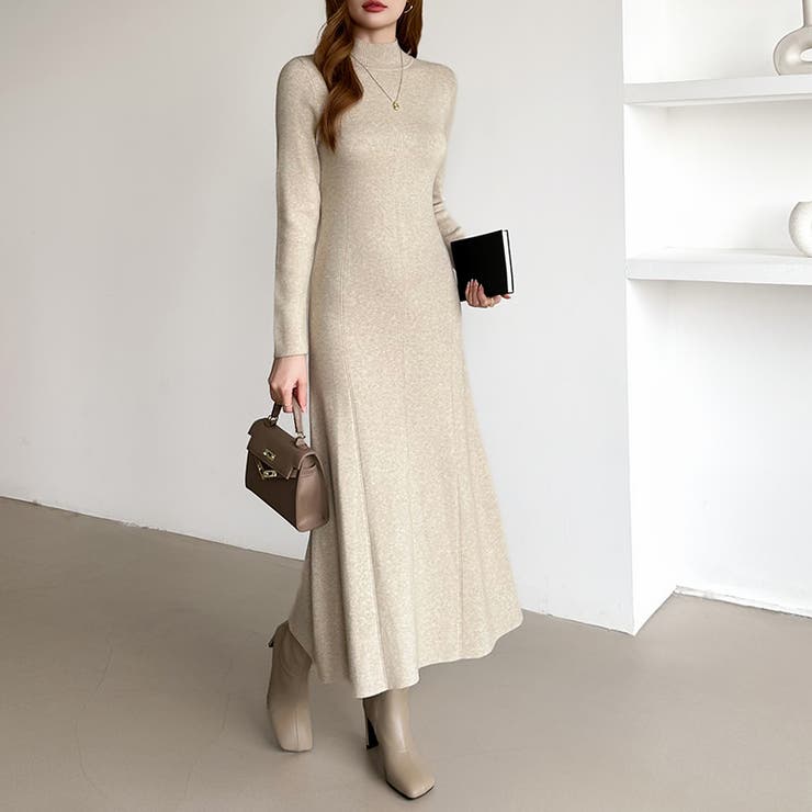 きれいめカジュアルワンピース ニットワンピース フレアワンピース | COCOMOMO | 詳細画像21 