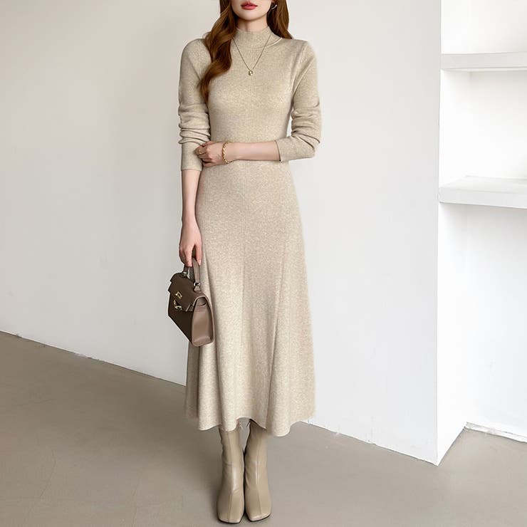 きれいめカジュアルワンピース ニットワンピース フレアワンピース | COCOMOMO | 詳細画像22 