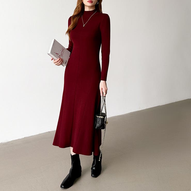 きれいめカジュアルワンピース ニットワンピース フレアワンピース | COCOMOMO | 詳細画像33 