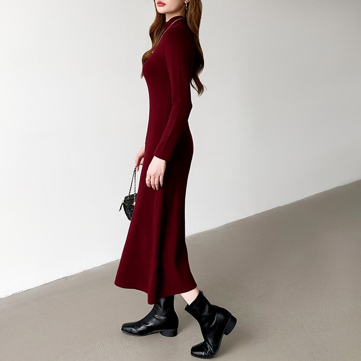 きれいめカジュアルワンピース ニットワンピース フレアワンピース | COCOMOMO | 詳細画像35 