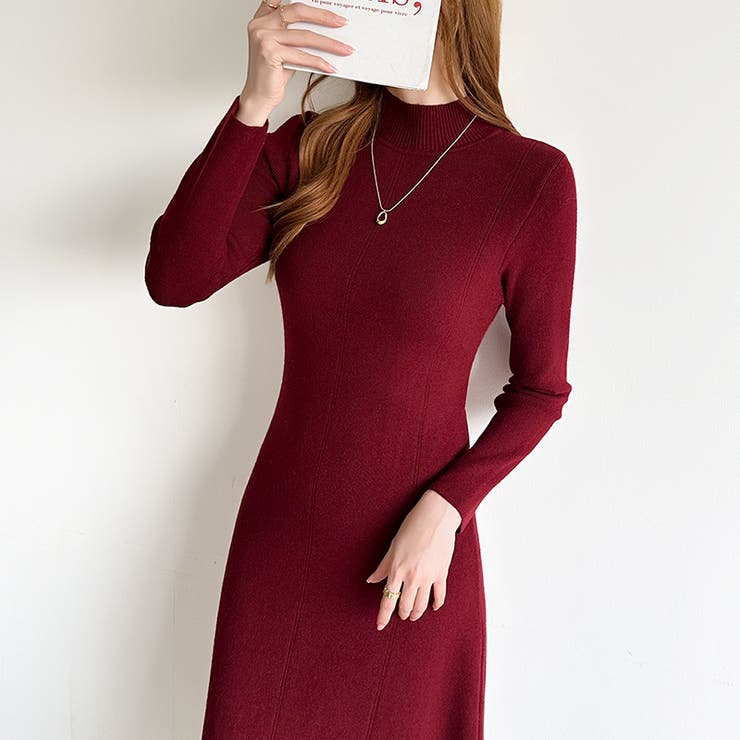 きれいめカジュアルワンピース ニットワンピース フレアワンピース | COCOMOMO | 詳細画像36 