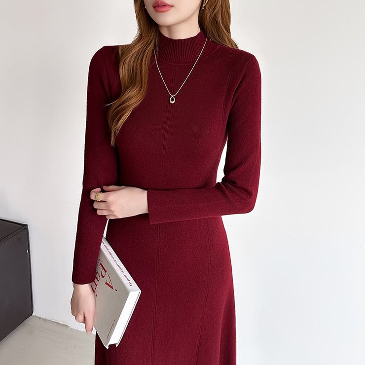 きれいめカジュアルワンピース ニットワンピース フレアワンピース | COCOMOMO | 詳細画像38 