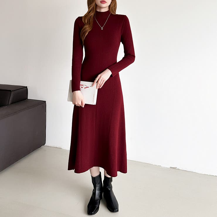 きれいめカジュアルワンピース ニットワンピース フレアワンピース | COCOMOMO | 詳細画像40 