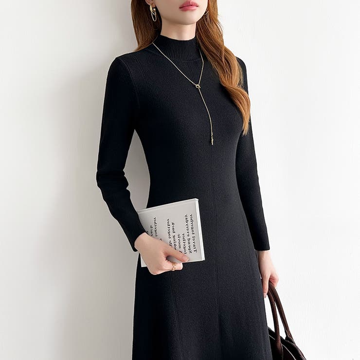 きれいめカジュアルワンピース ニットワンピース フレアワンピース | COCOMOMO | 詳細画像45 