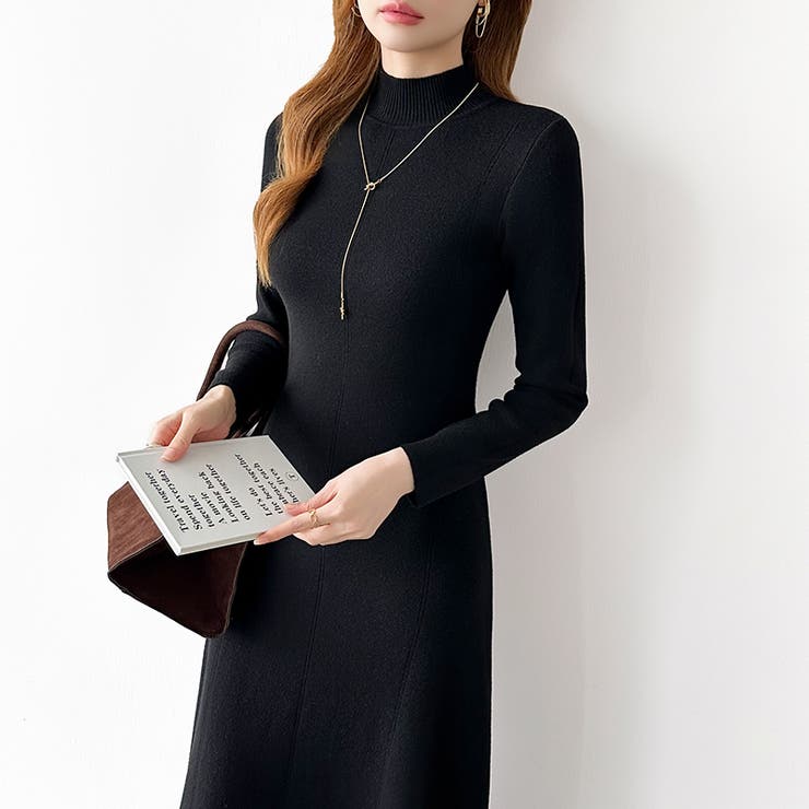 きれいめカジュアルワンピース ニットワンピース フレアワンピース | COCOMOMO | 詳細画像48 