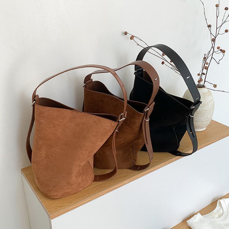 フェイクスエードバッグ バケツバッグ トートバッグ | COCOMOMO | 詳細画像14 